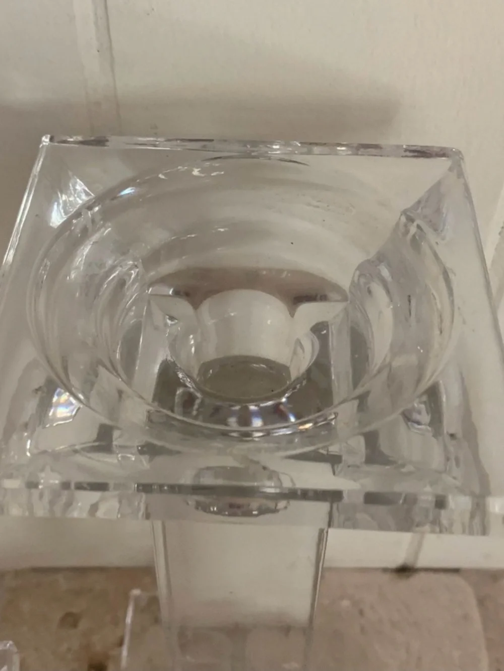 Shannon Crystal Pillar Candle Holder - 9”
